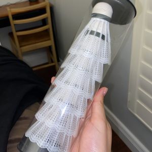 Badminton Shuttlecocks white pack of 6